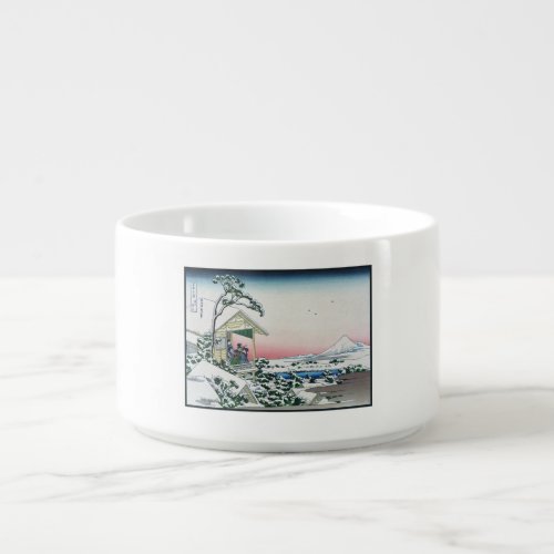 Koishikawa Tea House View Mt Fuji by Hokusai  Bowl