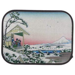 Koishikawa Tea House View Mt. Fuji by Hokusai Car Floor Mat