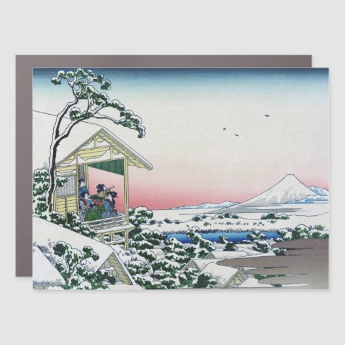 Koishikawa Tea House View Mt Fuji by Hokusai  Car Magnet