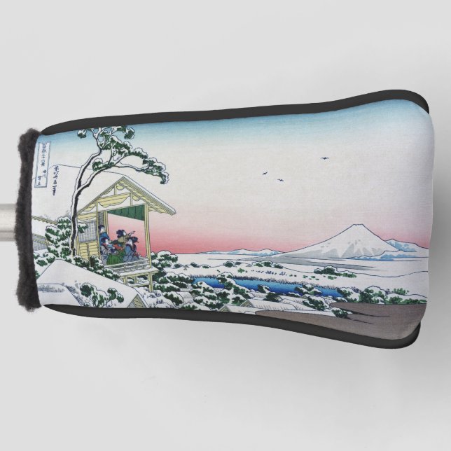 Koishikawa Tea House View Mt. Fuji by Hokusai  Golf Head Cover (Front)