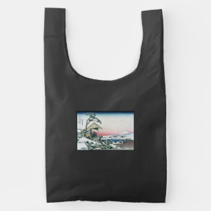 Koishikawa Tea House View Mt. Fuji by Hokusai Reusable Bag