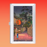 Koitsu - Evening at Ushigome Business Card Case<br><div class="desc">Evening at Ushigome / Jinrakuzaka at Ushigome / Kagurazaka at Ushigome - Tsuchiya Koitsu,  Woodblock color print,  1939.</div>