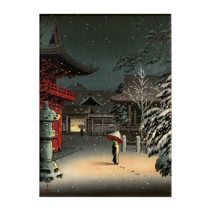 Koitsu - Snow at Nezu Shrine Acrylic Print