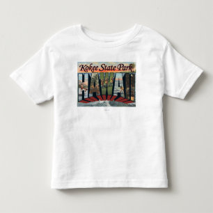 Kokee State Park, Hawaii - Large Letter Scenes Toddler T-shirt