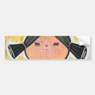 Kokeshi Doll Bumper Sticker
