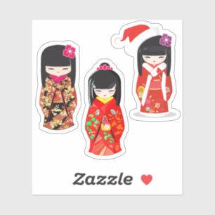 Kokeshi Doll Collection Sticker