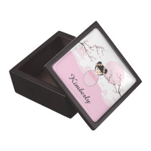 Kokeshi Doll in Pink Design Gift Box