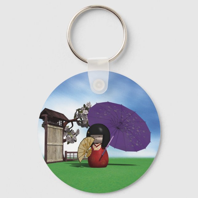 Kokeshi Doll Keychain (Front)