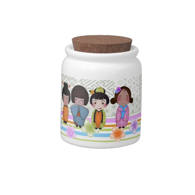 kokeshi dolls candy jar (Left)