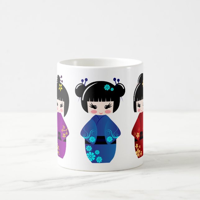 Kokeshi dolls coffee mug (Center)