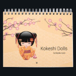 Kokeshi Dolls EP Calendar<br><div class="desc">Twelve illustrations of cute oriental geisha girls inspired by traditional Japanese wooden kokeshi dolls. Each doll has a unique hairstyle and a beautiful patterned kimono with a wide obi sash belt. They cary a variety of accessories: bamboo umbrellas, paper lanterns, kinchaku drawstring bags, decorated fans, etc. Art by Natalia Linnik....</div>