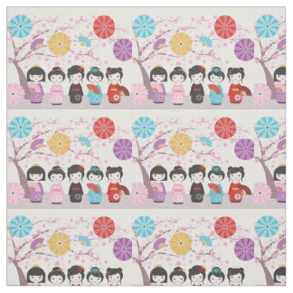 Kokeshi Dolls Fabric