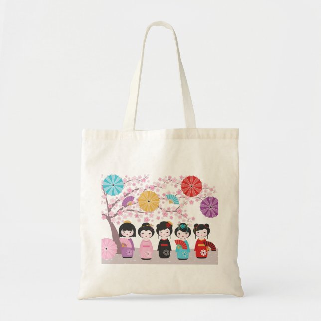 Kokeshi Dolls Tote Bag (Front)
