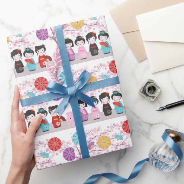 Kokeshi Dolls Wrapping Paper (Gifting)