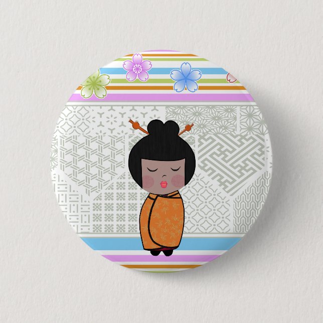 kokeshi dragonflies button (Front)