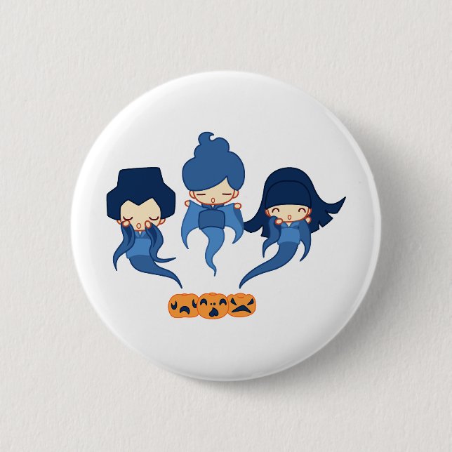 Kokeshi ghosts button (Front)