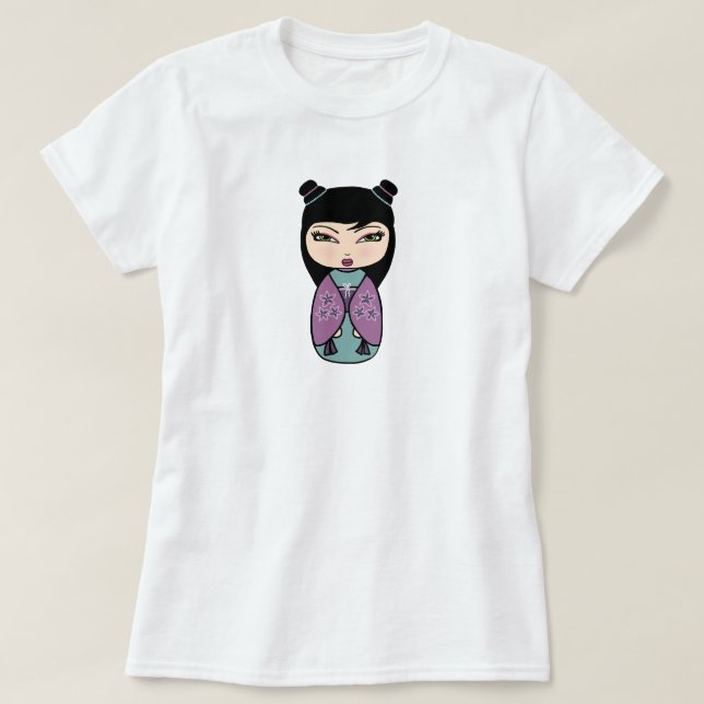 Kokeshi Japanese Doll T-Shirt (Design Front)