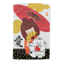 KOKESHI LOVE Chow dog heart