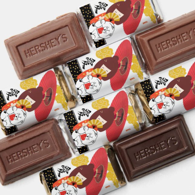 KOKESHI LOVE  Chow dog heart  Hershey's Miniatures (Creator Uploaded)