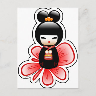 kokeshi-mickey-sfondo-t postcard