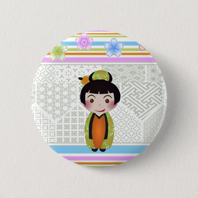 kokeshi noshi button (Front)