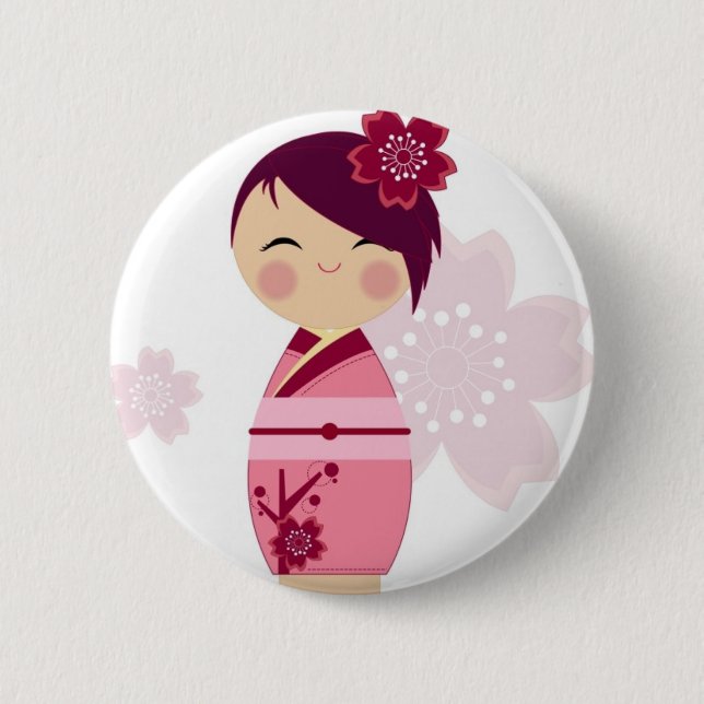 Kokeshi Pinback Button (Front)