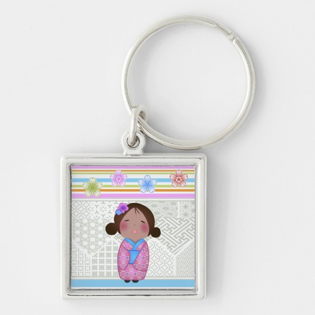 kokeshi sakura keychain (Front)