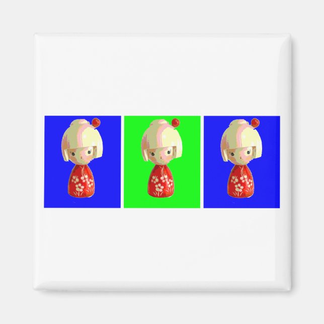 Kokeshi Trio Magnet (Front)