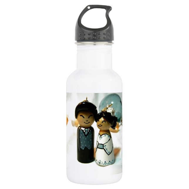 Kokeshi Wedding II Water Bottle (Front)