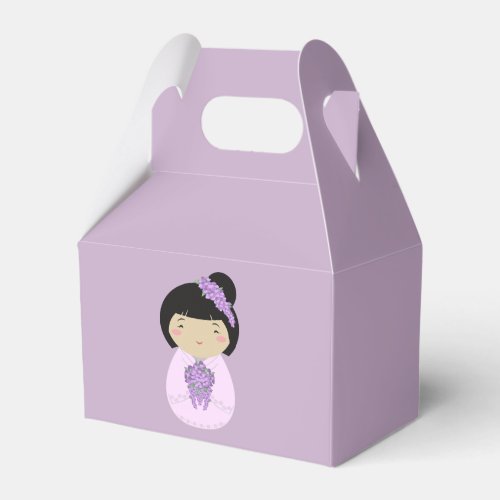 Kokeshi Wisteria Bride Favor Boxes