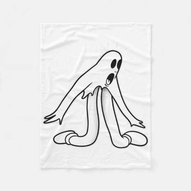 Koko The Clown Ghost Dancing Split  Fleece Blanket (Front)