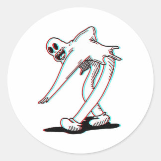 Koko The Clown Ghost Glitch Dancing Classic Round Sticker