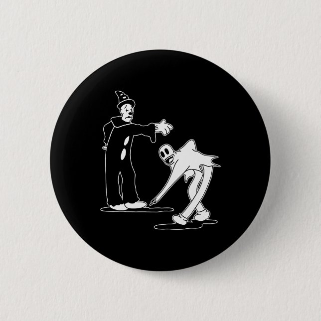 Koko The Clown Ghost Magic Dance  Button (Front)