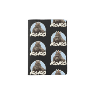 Koko The Gorilla Wearing Crown Passport Holder