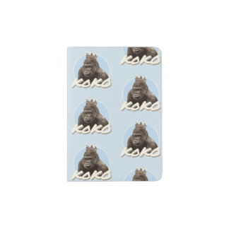 Koko The Gorilla Wearing Crown Passport Holder