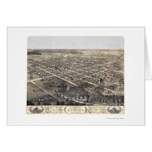 Kokomo, IN Panoramic Map - 1868 Cards
