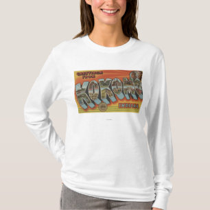 Kokomo, Indiana - Large Letter Scenes T-Shirt