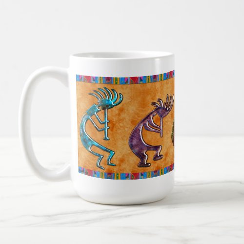 Kokopelli 3D Anasazi Native American Motif Coffee Mug