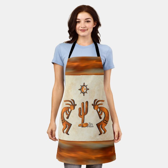 Kokopelli And Cactus Apron (Worn)