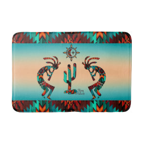 Kokopelli And Cactus Bath Mat