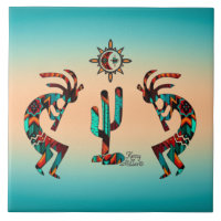 Kokopelli And Cactus