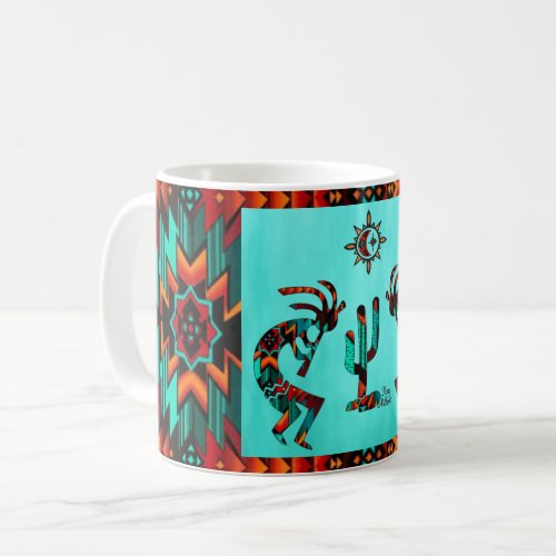 Kokopelli And Cactus Coffee Mug