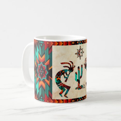 Kokopelli And Cactus Coffee Mug