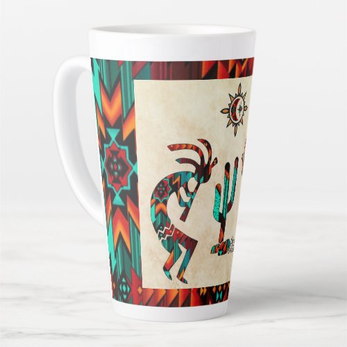Kokopelli And Cactus Latte Mug