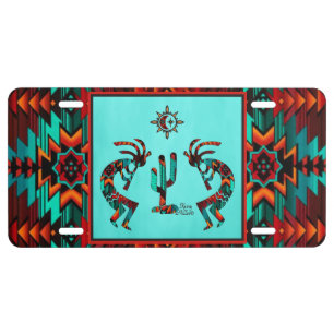 Kokopelli And Cactus License Plate