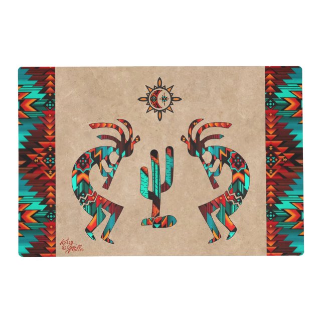 Kokopelli And Cactus Placemat (Front)