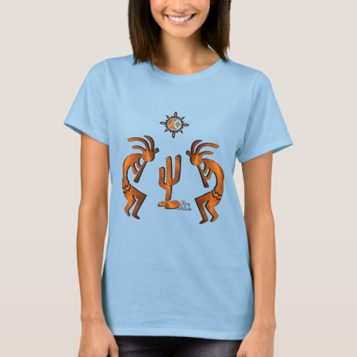 Kokopelli And Cactus T_Shirt