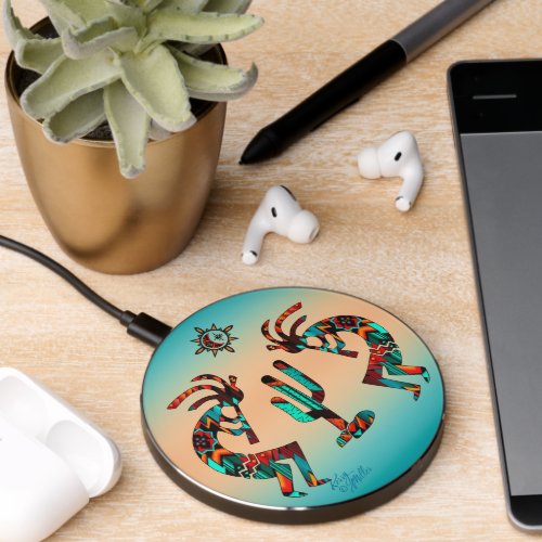 Kokopelli And Cactus Wireless Charger