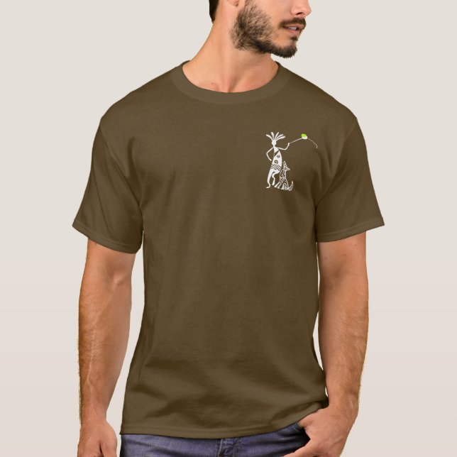 Kokopelli and Dog T-Shirt (Front)