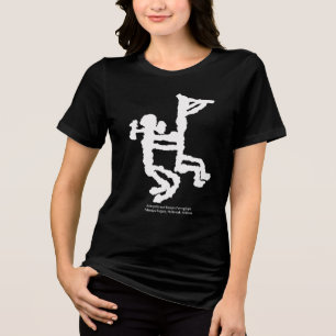 Kokopelli and Female Petroglyph Tri-Blend Shirt